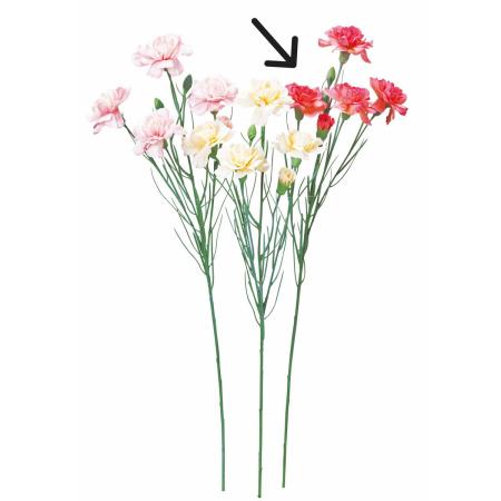 特価◎【造花】アスカ/カーネーション×4 つぼみ×3 #023H ホットピンク/A-35370-23H