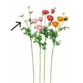 【造花】アスカ/ラナンキュラス×3 つぼみ×1 #001 ホワイト/A-35372-1