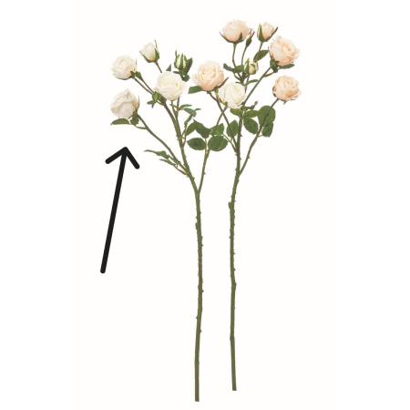 特価◎【造花】アスカ/ローズ×5 つぼみ×2 #001 ホワイト/A-35414-1