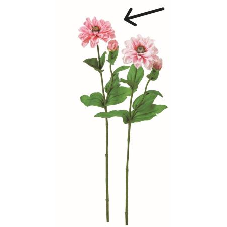 【造花】アスカ/ジニア×1 つぼみ×1 #005P ローズピンク/A-35422-5P