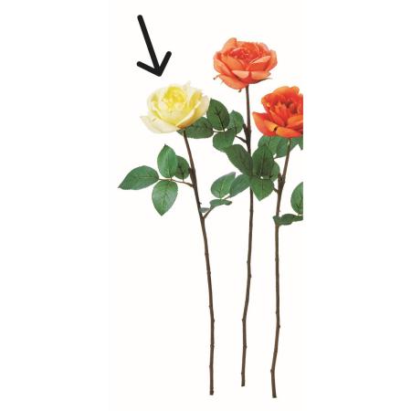 特価◎【造花】アスカ/ローズ #020 ソフトイエロー/A-35426-20