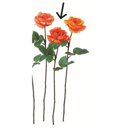 特価◎【造花】アスカ/ローズ #030D ダークオレンジ/A-35426-30D