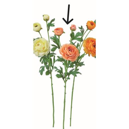 特価◎【造花】アスカ/ラナンキュラス×2 つぼみ×1 #030 オレンジ/A-35429-30