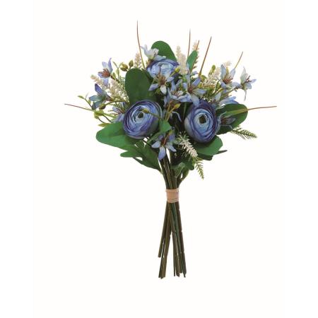 【造花】アスカ/ミックスフラワーブーケ #009 ブルー/A-35548-9