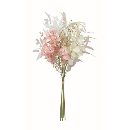 【造花】アスカ/ミックスリーフバンチ #003H ピンクベージュ/A-44884-3H