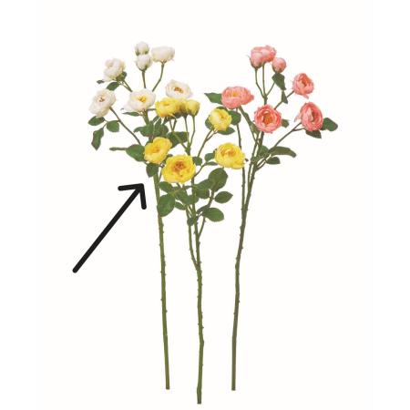 特価◎【造花】アスカ/ローズ×5 つぼみ×2 #010 イエロー/A-35459-10