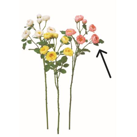 【造花】アスカ/ローズ×5 つぼみ×2 #014 サーモン/A-35459-14