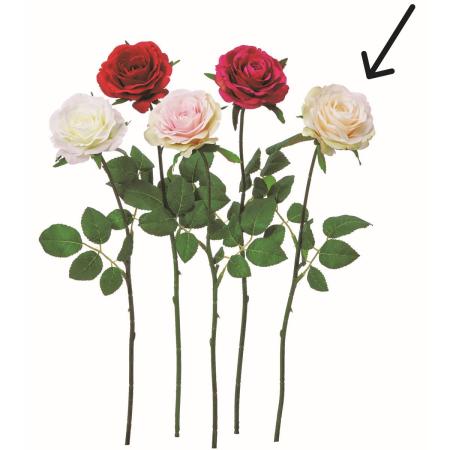 【造花】アスカ/ローズ #011 クリームホワイト/A-35519-11