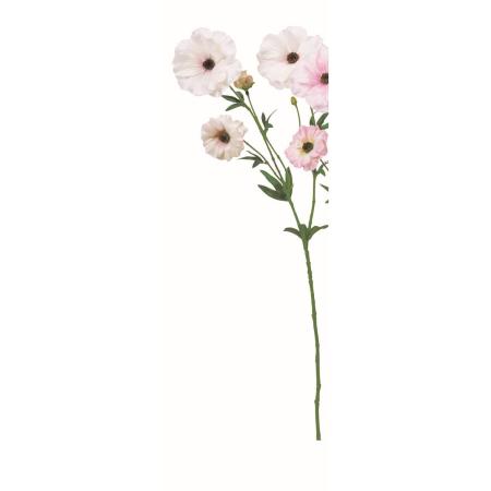 特価◎【造花】アスカ/ラナンキュラス×3 つぼみ×1 #001P ホワイトピンク/A-35465-1P