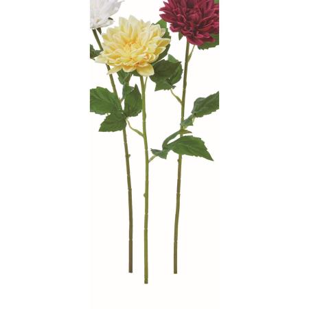 【造花】アスカ/ダリア #010 イエロー(ナチュラル加工)/A-35523-10