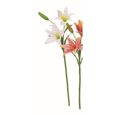 【造花】アスカ/リリィ×2 つぼみ×1 #001 ホワイト/A-35348-1