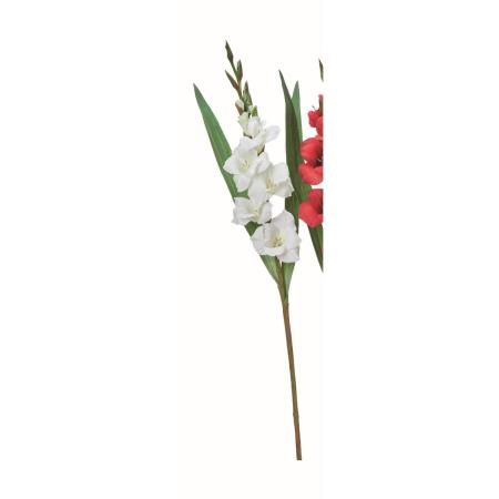 【造花】アスカ/グラジオラス×5 つぼみ×8 #001 ホワイト/A-35450-1