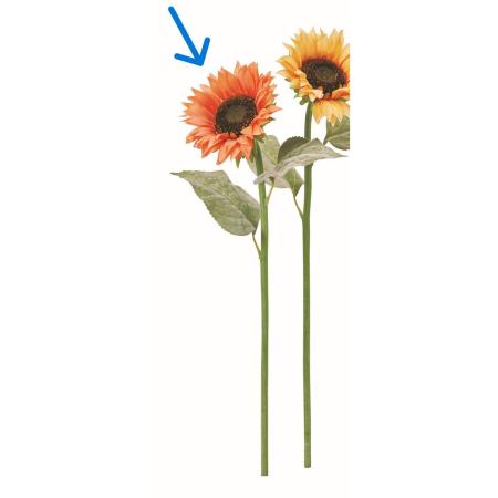 【造花】アスカ/サンフラワー #030 オレンジ(ナチュラル加工)/A-35538-30