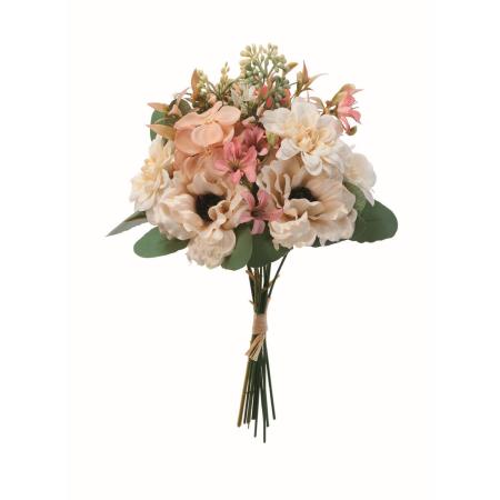 【造花】アスカ/ミックスフラワーブーケ #004C ピーチクリーム/A-35542-4C