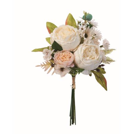 【造花】アスカ/ミックスフラワーブーケ #091P アイボリーピンク/A-35544-91P
