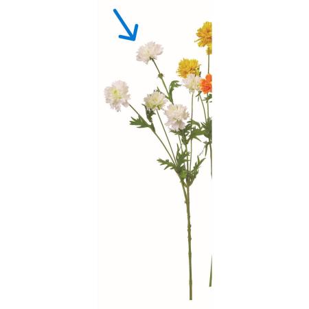 特価◎【造花】アスカ/キバナコスモス×5 つぼみ×2 #001 ホワイト/A-35516-1