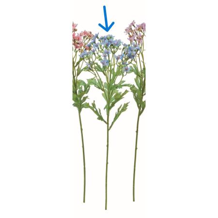 特価◎【造花】アスカ/ワイルドフラワー×40 つぼみ×60 #009 ブルー/A-35481-9