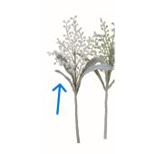 【造花】アスカ/ベリースプレー #001 ホワイト/A-48037-1