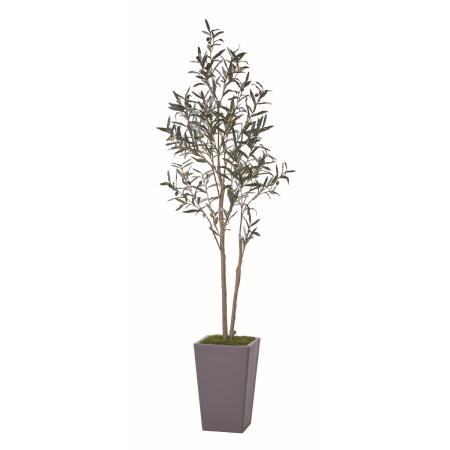 【直送】【人工観葉植物】アスカ/オリーブコンテナキット/A-51184-44 ※返品・代引・キャンセル不可