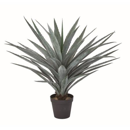 【人工観葉植物】アスカ/アガベ(ポット付) #063S シルバーグレイ/A-51155-63S ※キャンセル・返品不可商品