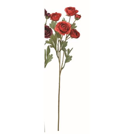 特価◎【造花】アスカ/ラナンキュラス×4 つぼみ×1 オレンジレッド/A-35567-30R