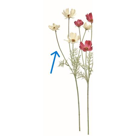 特価◎【造花】アスカ/コスモス×4 クリームホワイト/A-35585-11