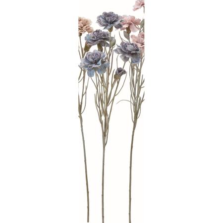 特価◎【造花】アスカ/カーネーション×4 つぼみ×3 ブルーグレイ/A-35578-37B