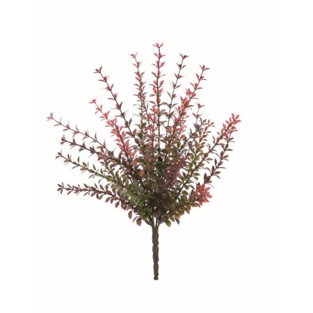 特価◎【造花】アスカ/リーフブッシュ グリーンレッド/A-44952-51G