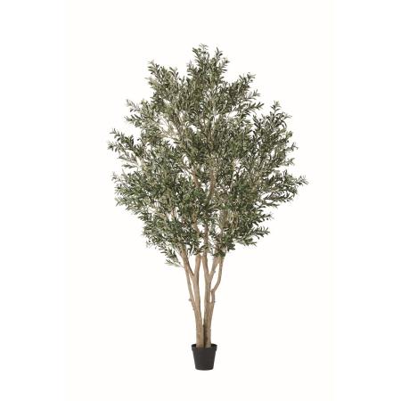 【直送】【人工観葉植物】アスカ/オリーブ(ポット付) ナチュラル/A-51192-44 ※返品・代引・キャンセル・個人宅配送不可