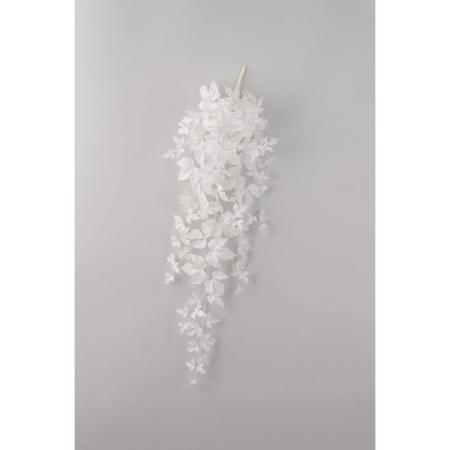 特価◎【造花】アスカ/リーフハンギングブッシュ ピュアホワイト/A-44928-1A