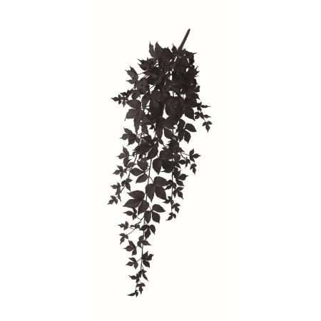 特価◎【造花】アスカ/リーフハンギングブッシュ ブラック/A-44929-100