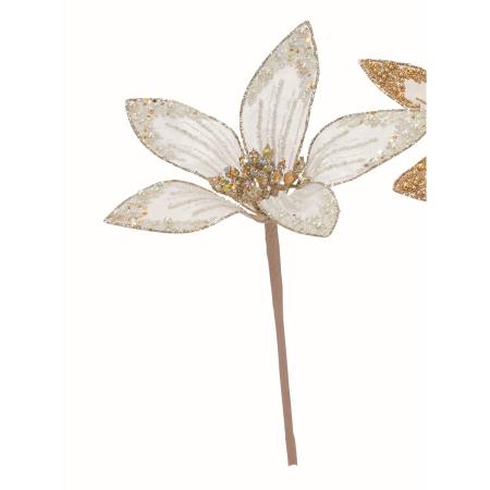 【造花】アスカ/ジュエルポインセチア ホワイト/AX61006-1