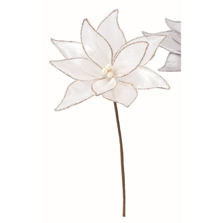 【造花】アスカ/シフォンポインセチア ホワイト/AX61132-1