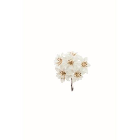 【造花】アスカ/ベルベットポインセチアバンチ(1束6本) ホワイト/AX61145-1