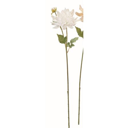 特価◎【造花】アスカ/パウダーグリッターダリア×1 つぼみ×1 ホワイトゴールド/A-73493-1G