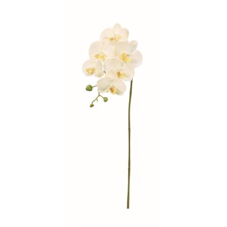 【造花】アスカ/パウダーグリッターコチョウラン×6 つぼみ×3 ホワイトゴールド/A-73495-1G