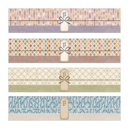 特価◎ササガワ/のしノート パール 小 RETRO MODERN 1冊20枚(4柄各5枚)袋入/50-9777H