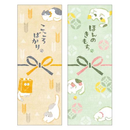 特価◎ササガワ/のしペタリ NYANKO タテ 30枚綴り(2柄各15枚)/50-9820H