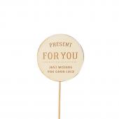 GREENHOUSE/木製クリップ付き焼き印風ピック FOR YOU/4238