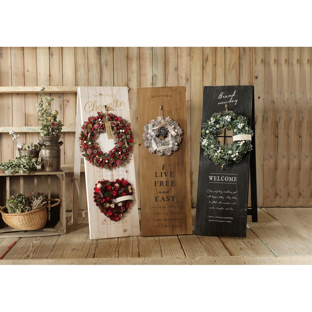 Greenhouse Cmナチュラルリースm クリスマスツリーフルーツ Cm906 B 通販 はなどんやアソシエ