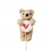 GREENHOUSE/ふわふわベアーピック ハート ブラウン/5138-BR
