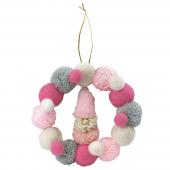 特価◎GREENHOUSE/CMフェルトリース ピンク/CM1522-PK - 花材通販は