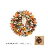 特価◎GREENHOUSE/HWナチュラルリース L アースカラーリーフ/HW646-A