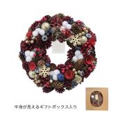 GREENHOUSE/CMナチュラルリースL スノーウィーレッド/CM1612-A - 花材