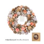 ナチュラルリース　pgj リース フラワーリース 春 ナチュラルリース L フューシャピンク