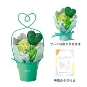 即日☆GREENHOUSE/ハートブリキソープフラワー ブラック/5495-BK - 花