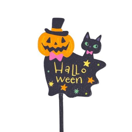 GREENHOUSE/HW木製プレートピック 空飛ぶハロウィンナイト/HW729