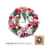 専用＊Halloween＊キラキラクリーミー　大きなフェイクリース GREENHOUSE/CMナチュラルリースL キャンディケイン/CM1689-A - 花材