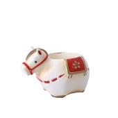 ※販売終了※特価◎GREENHOUSE/NYリトルレジンポット 干支 午/NY495-WH