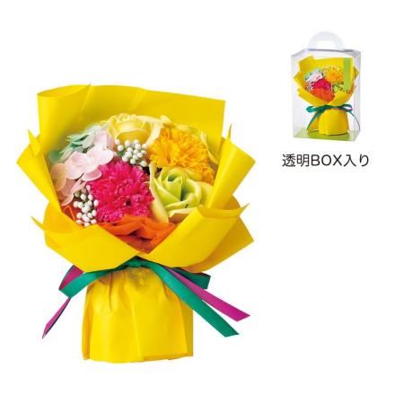 【ソープフラワー】GREENHOUSE/ビビッドソープフラワーブーケ イエロー/5568-YE
